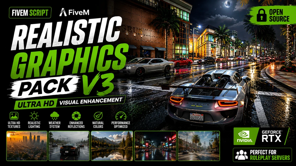 Realistic Graphics Pack V3 FiveM | Ultra HD Visual Enhancement | Open Source